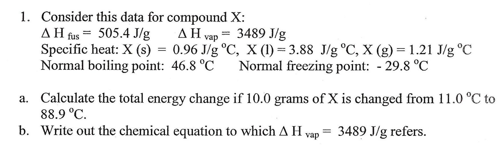 Enthalpy Heat Of Formation And Heat Of Vaporization